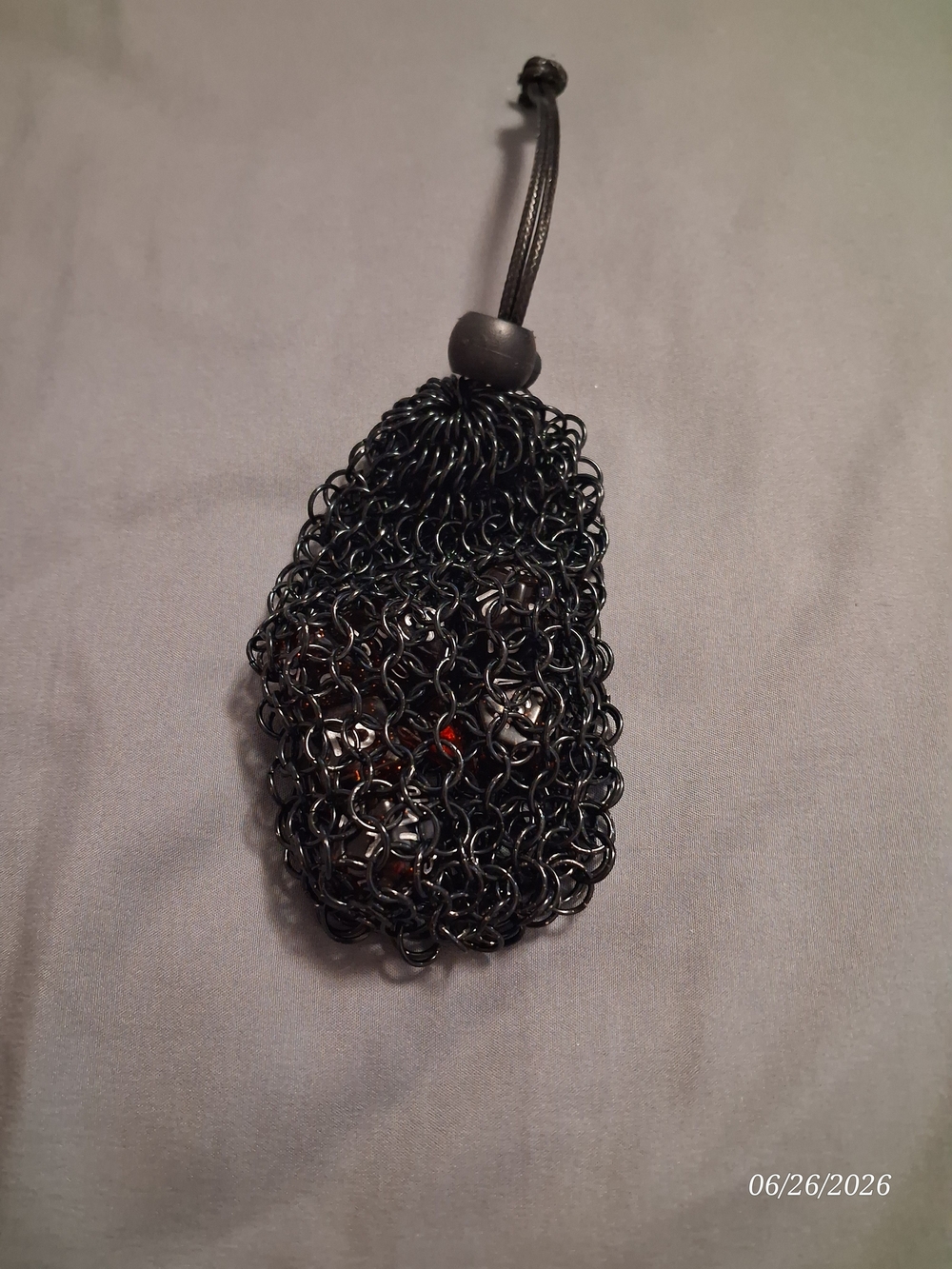 RPG Dice Set with Black Chainmail Dice Bag - Picture 2 of 3